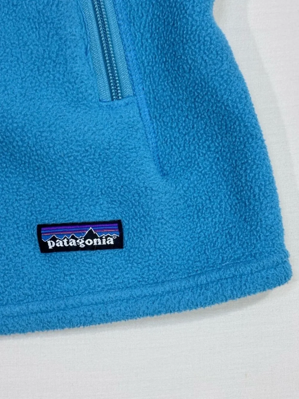 Patagonia Synchilla Fleece Vest Women M Blue Full Zip Outdoor Classic